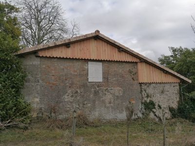 Bardage d’un pignon d’une grange à St Martin du bois